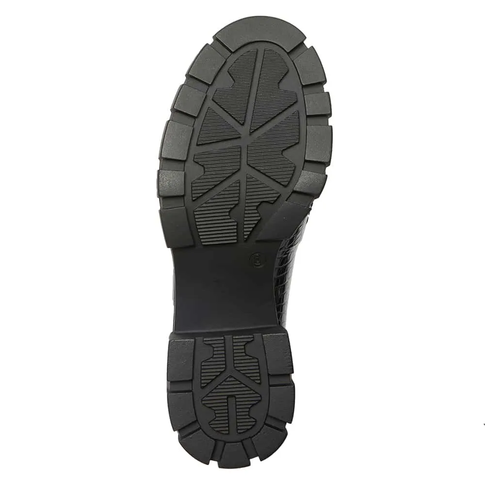 Quincy Loafer in Black Croc