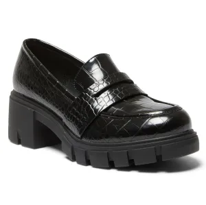 Quincy Loafer in Black Croc