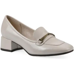 Quinna Womens Embellished Patent Loafer Heels