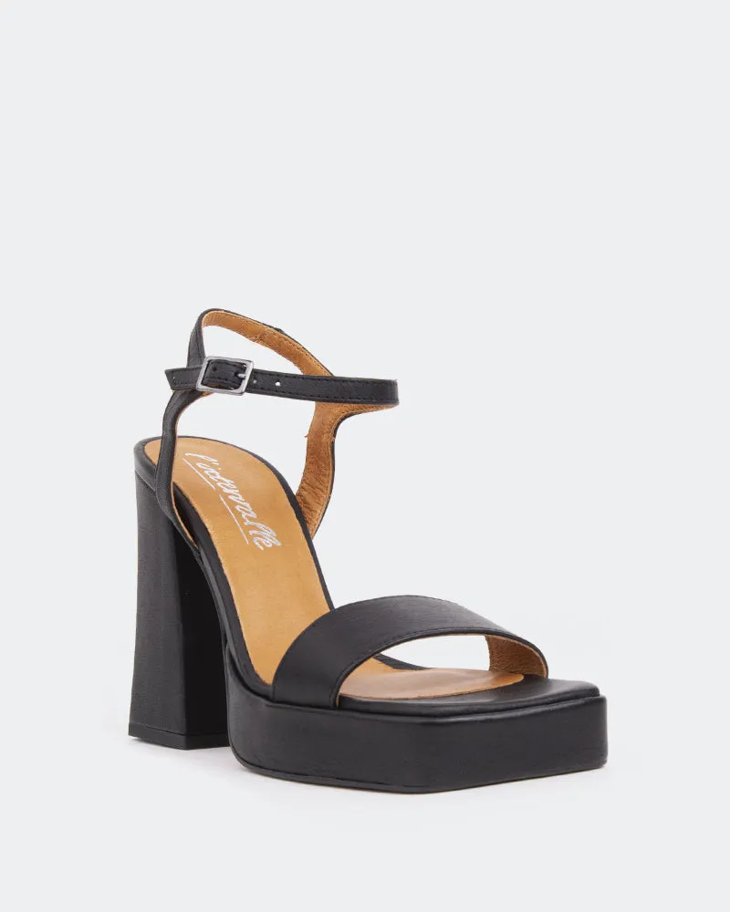 Rabanne, Black Leather/Cuir Noir