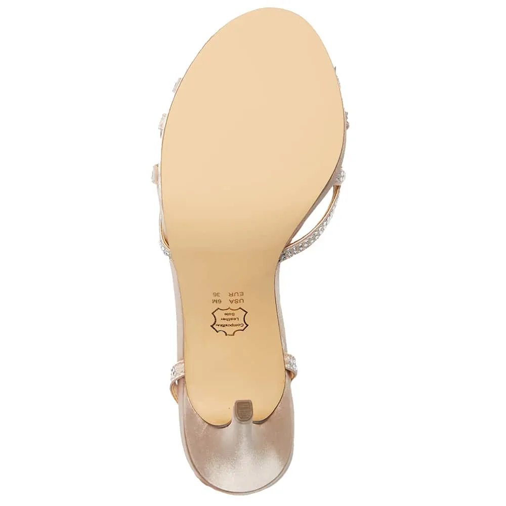 Raia Heel in Pearl Rose Satin