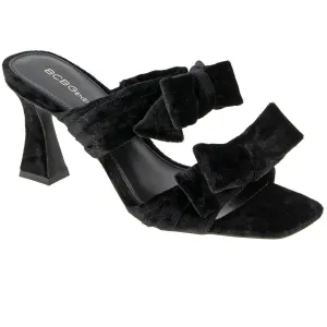 Ramira Womens Bow Velvet Slide