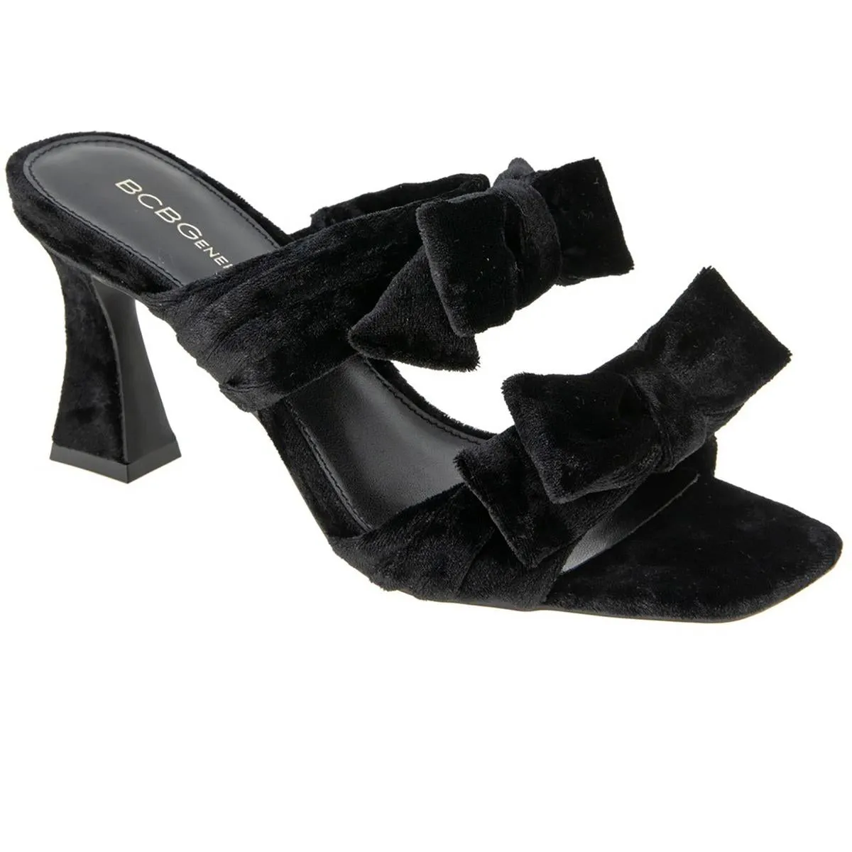 Ramira Womens Bow Velvet Slide