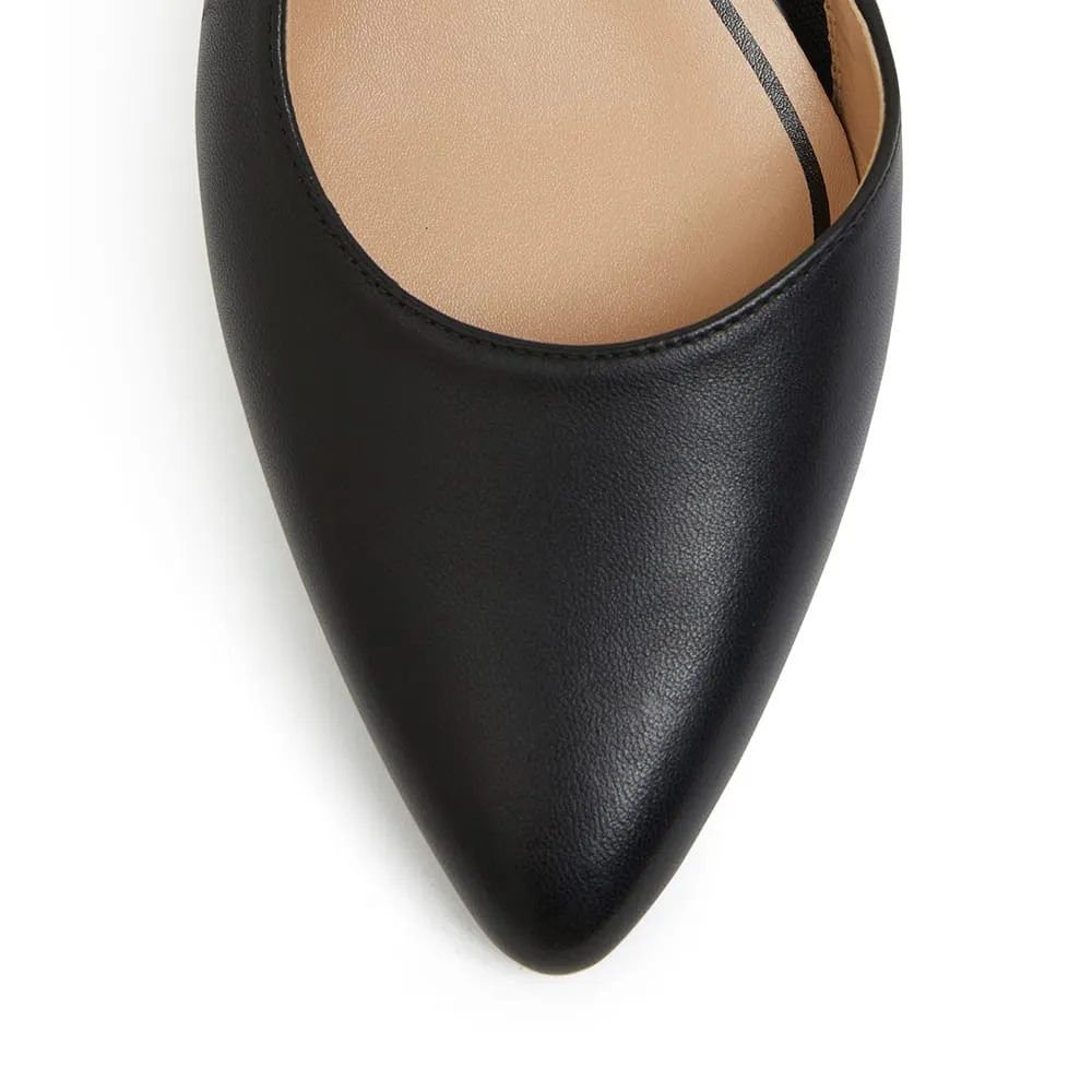 Ramsey Heel in Black Leather