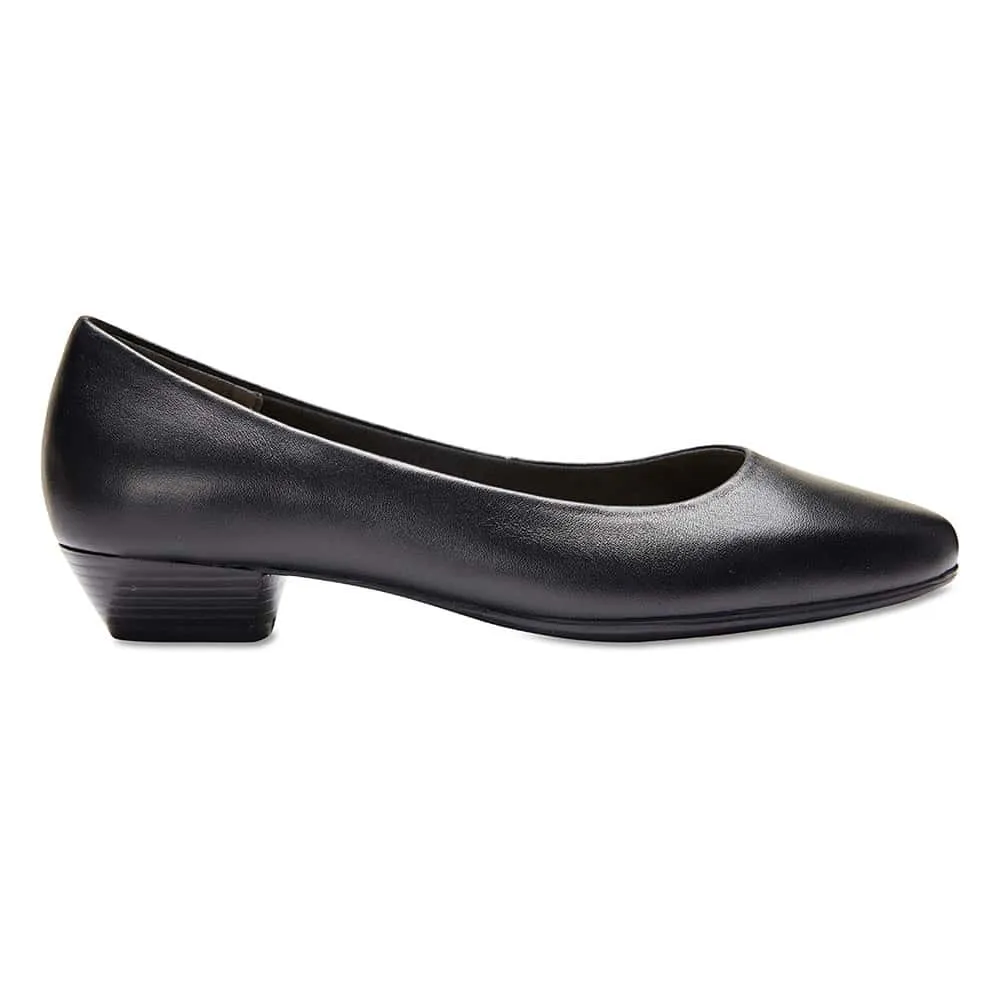 Regal Heel in Black Leather