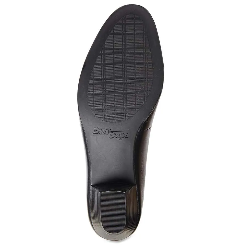 Regal Heel in Black Leather