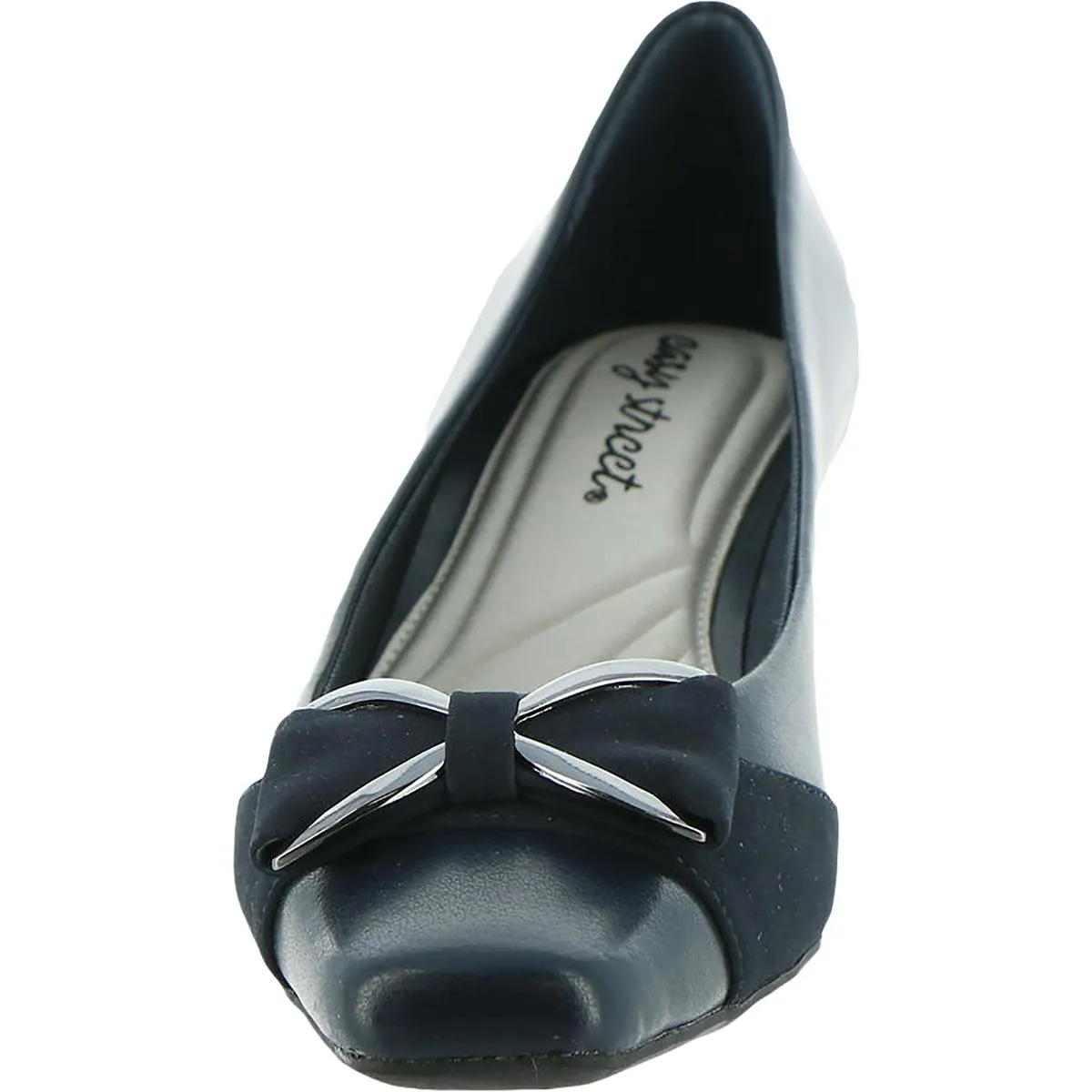Rejoice Womens Bow Square Toe Block Heels