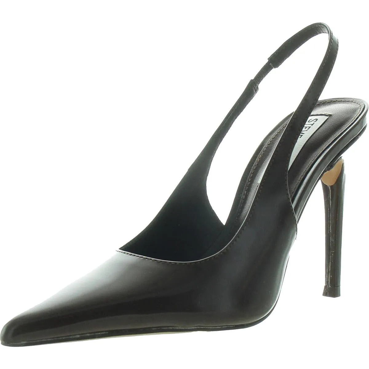 Reyes Womens Patent Leather Pointed Toe Slingback Heels