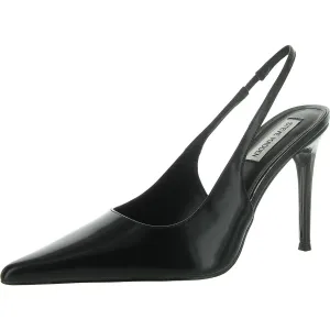 Reyes Womens Patent Leather Pointed Toe Slingback Heels