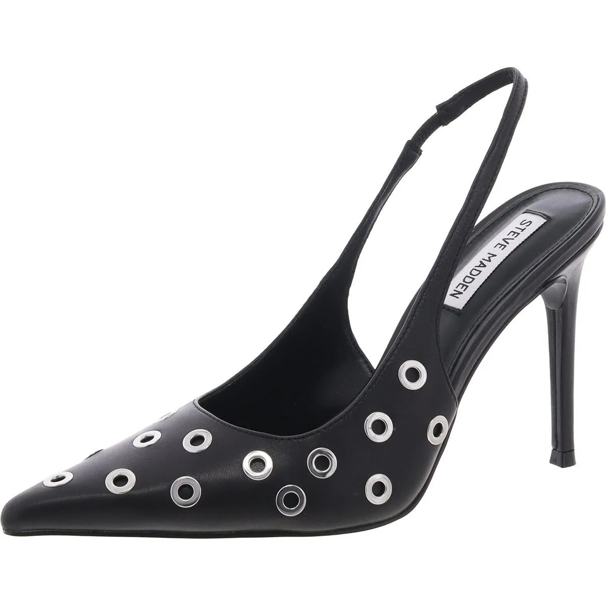 Reyes Womens Patent Leather Pointed Toe Slingback Heels