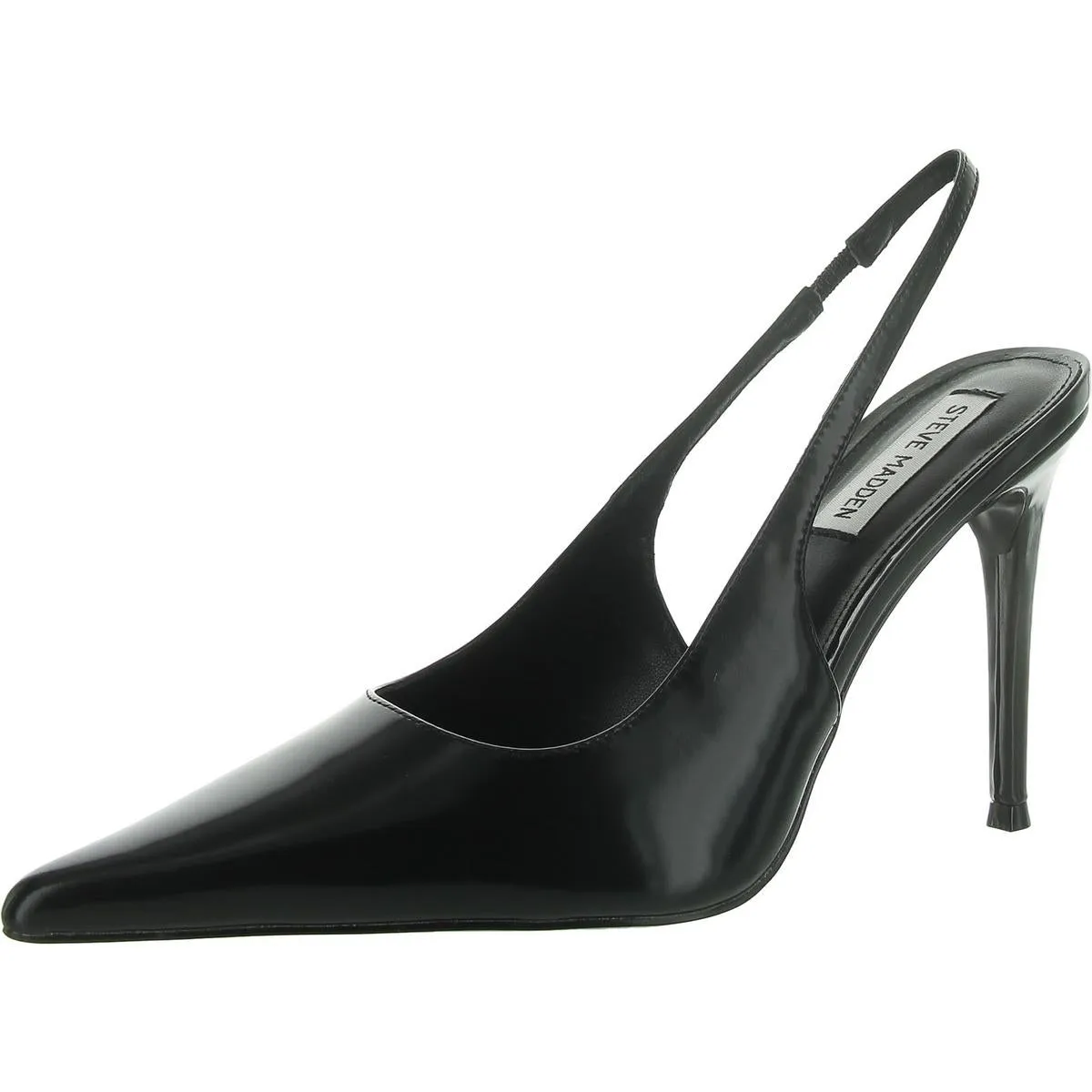 Reyes Womens Patent Leather Pointed Toe Slingback Heels