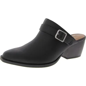 Rhiana Womens Faux Leather Slip On Mules