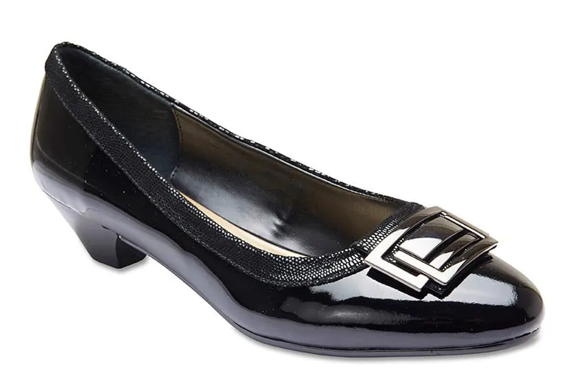 Rhianna Heel in Black Patent
