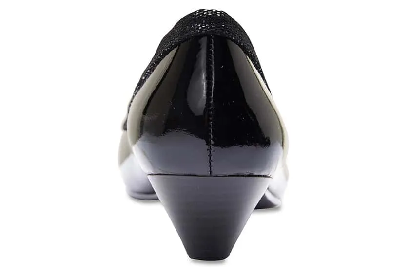 Rhianna Heel in Black Patent