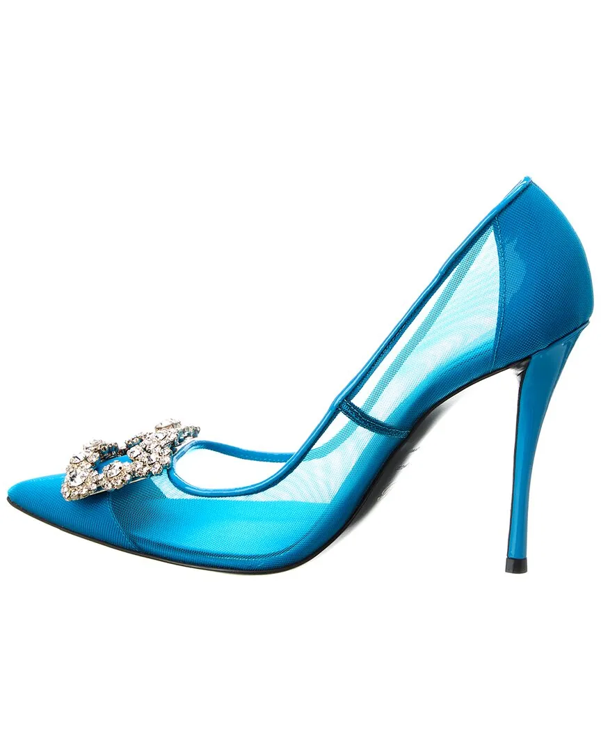 Roger Vivier Mesh & Patent Pump