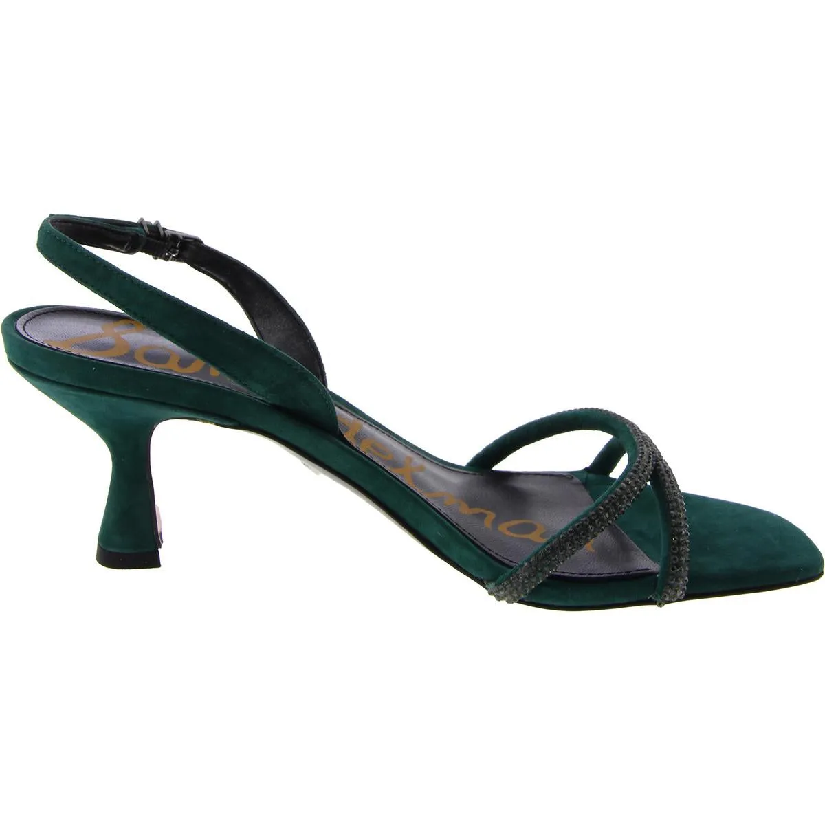 Ronan Womens Suede Embellished Evening Sandals
