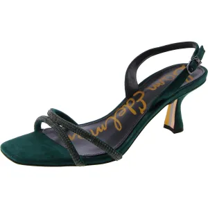Ronan Womens Suede Embellished Evening Sandals