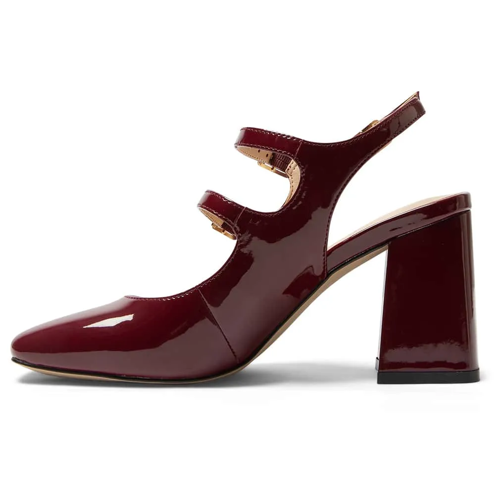 Roslyn Heel in Wine Patent