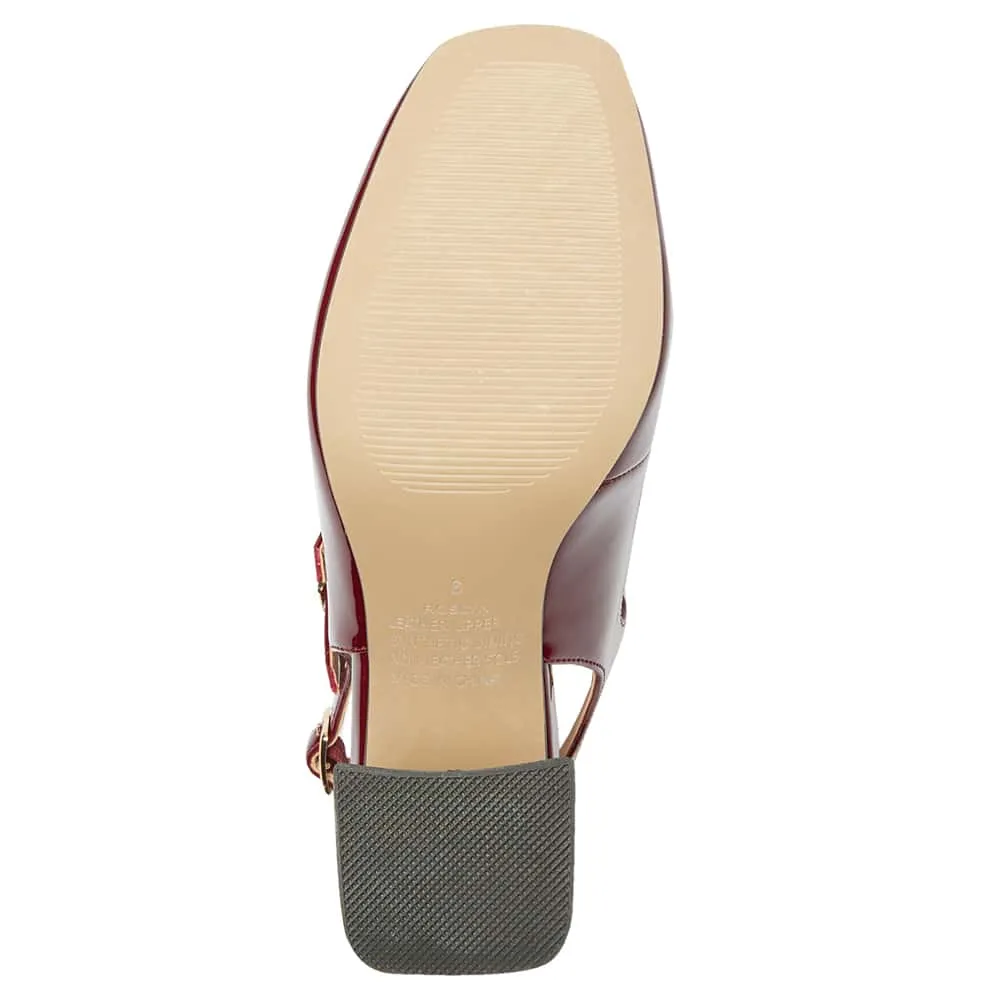 Roslyn Heel in Wine Patent