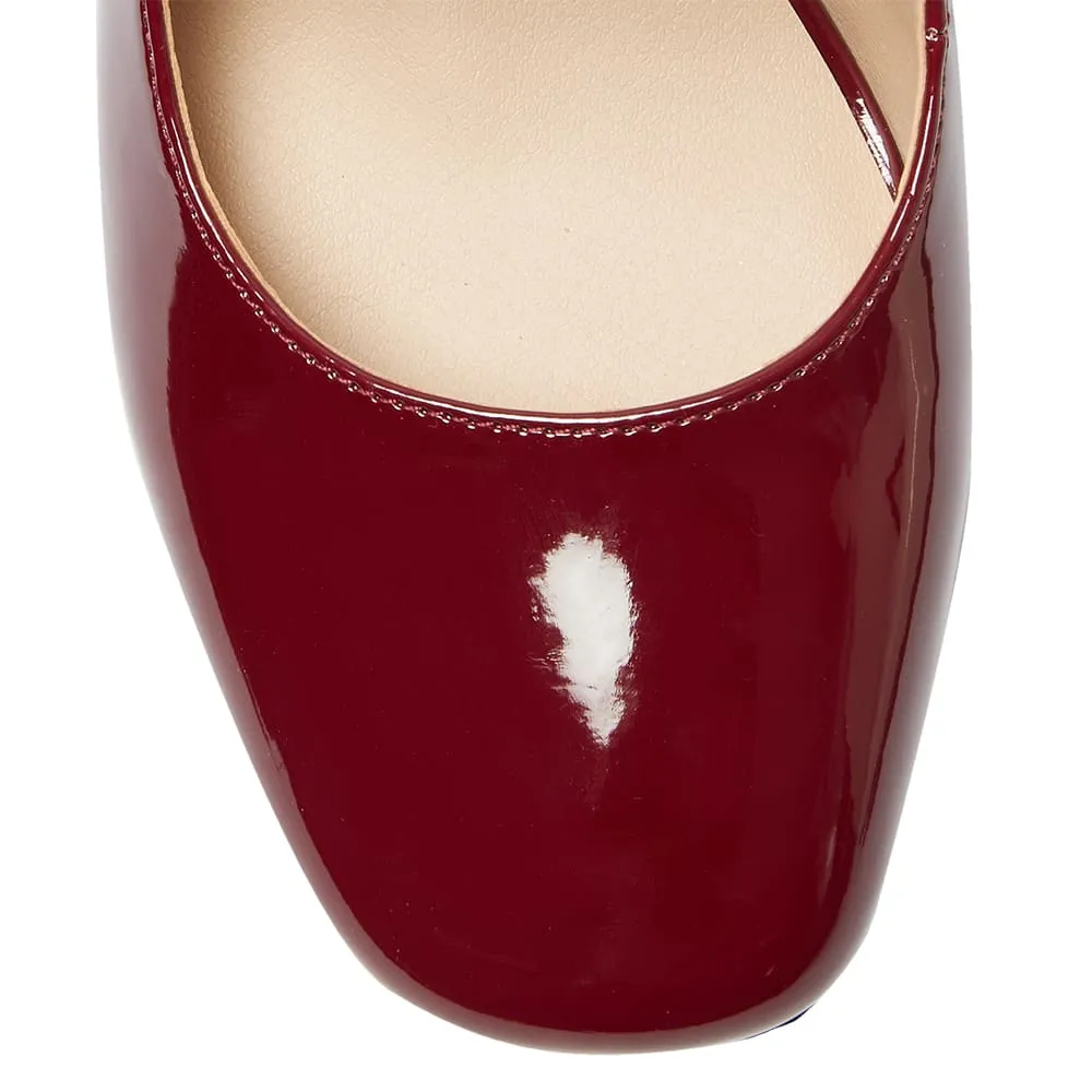 Roslyn Heel in Wine Patent