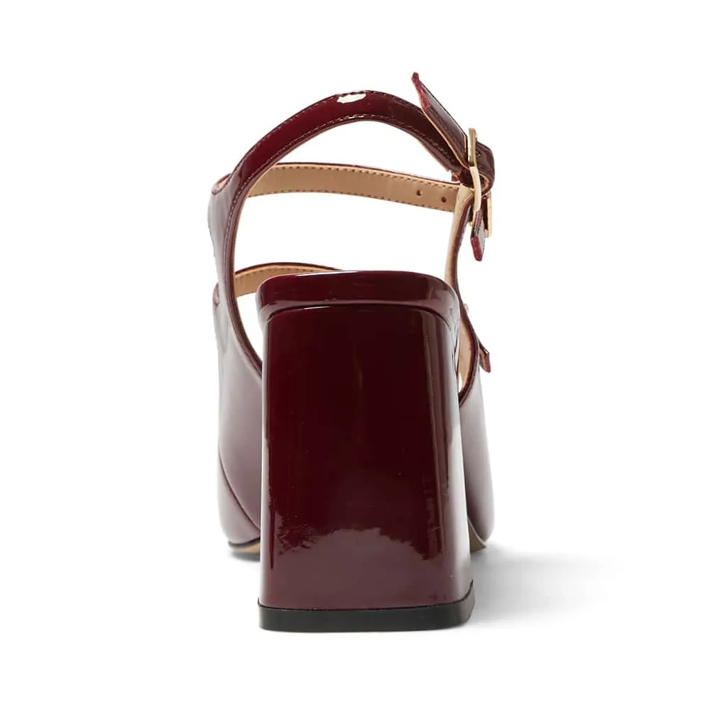 Roslyn Heel in Wine Patent