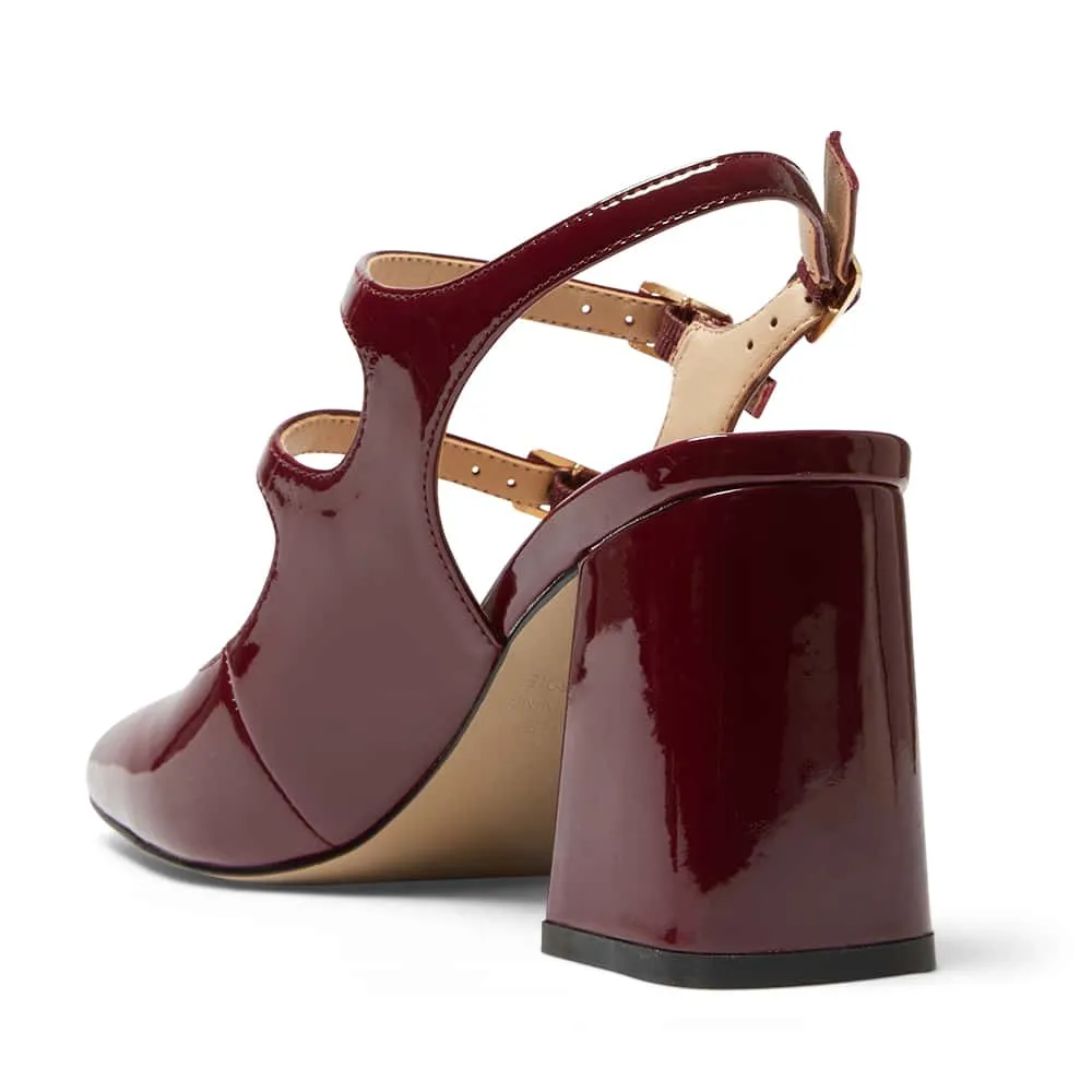 Roslyn Heel in Wine Patent