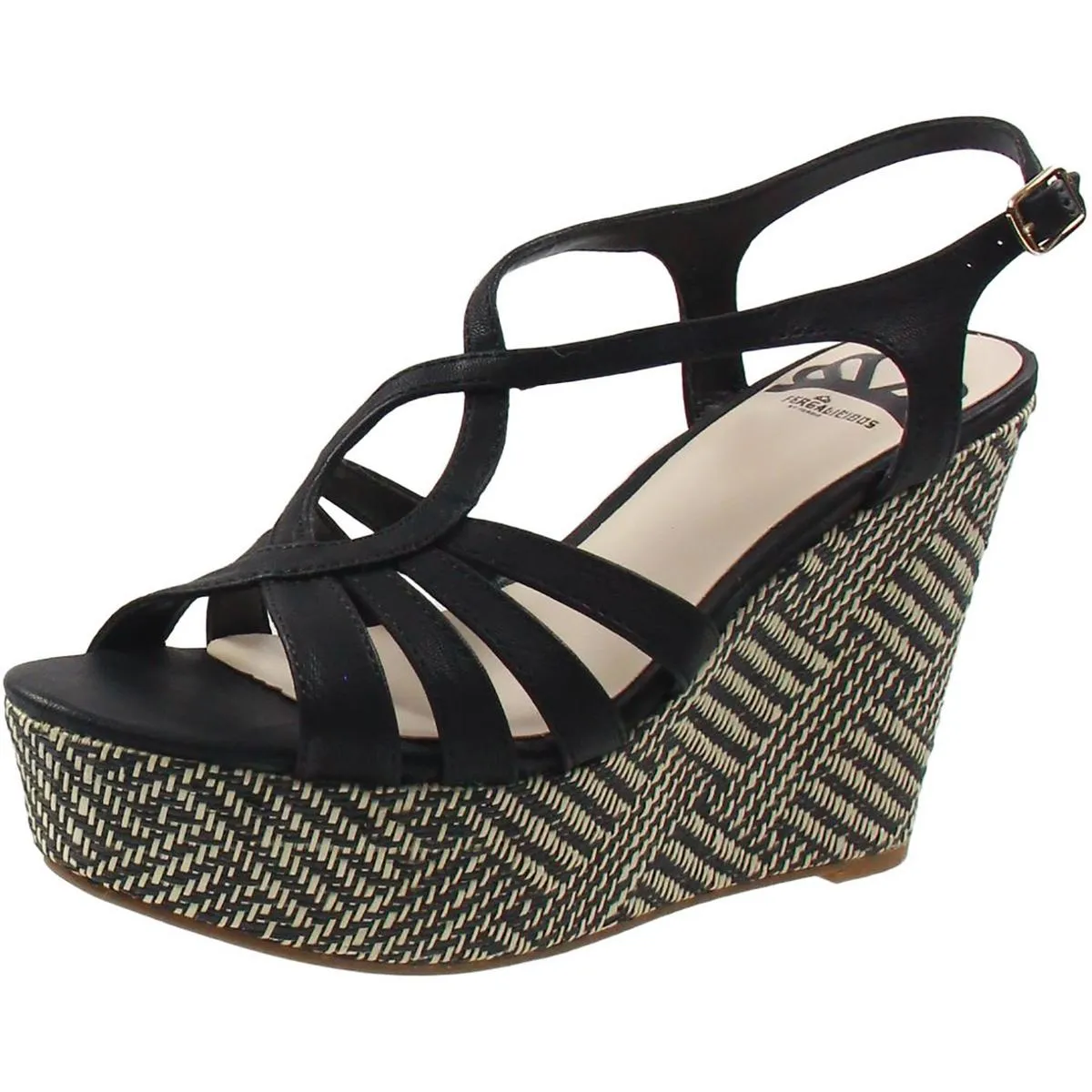 ROXINE Womens Strappy Manmade Platform Heels