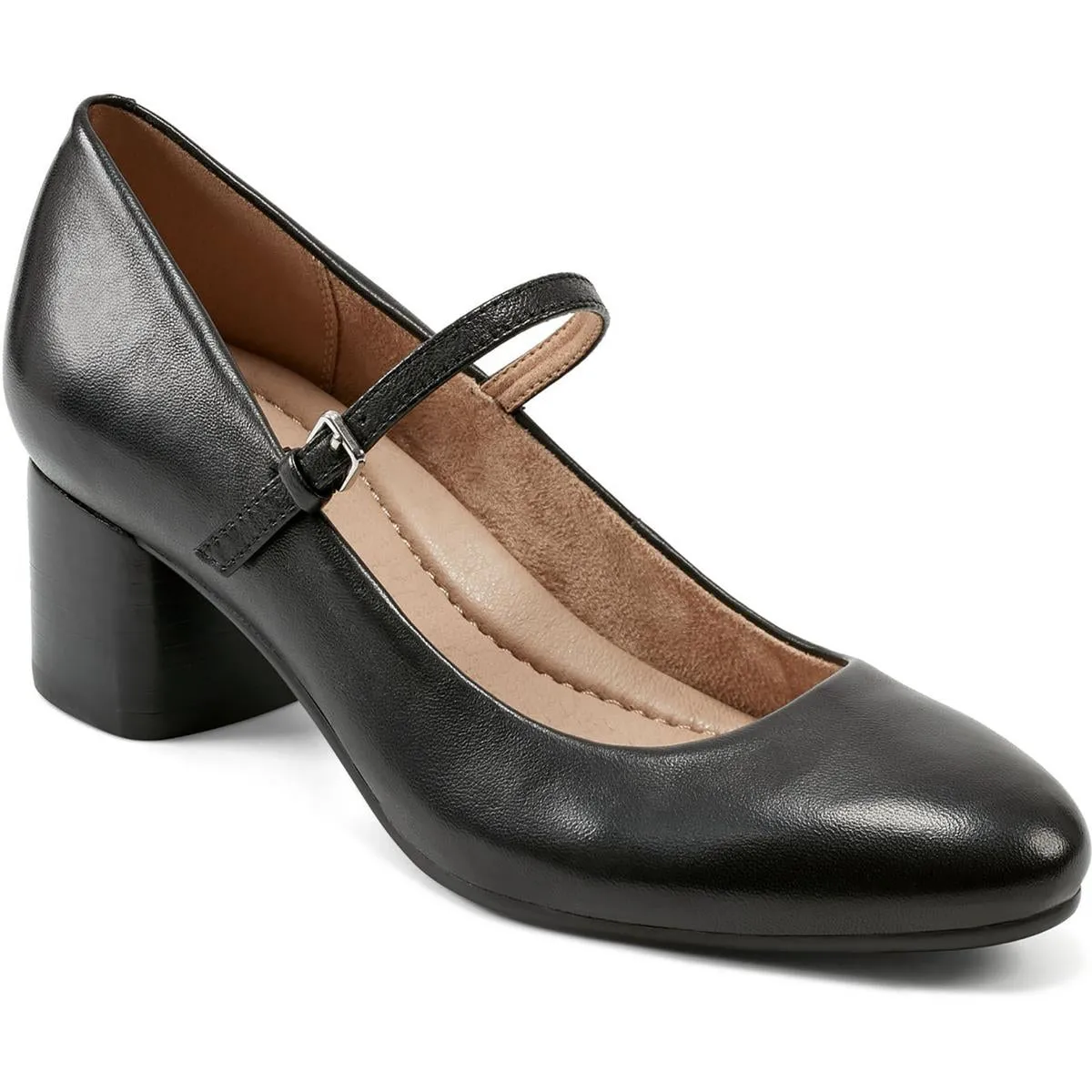 Rumer  Womens Block Heel Patent Leather Mary Jane Heels