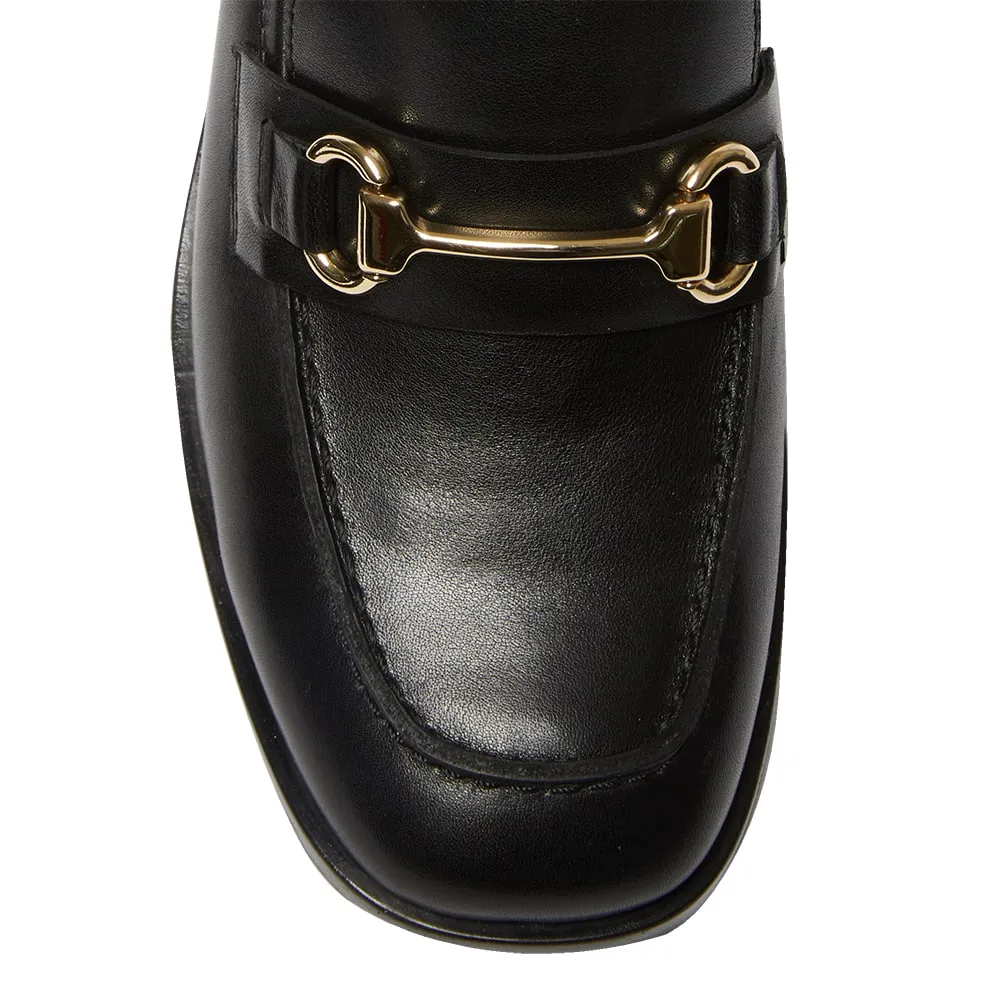 Sabrina Loafer in Black Leather