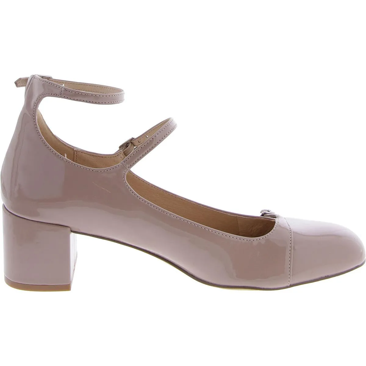 SABRINA Womens Patent Strappy Mary Jane Heels