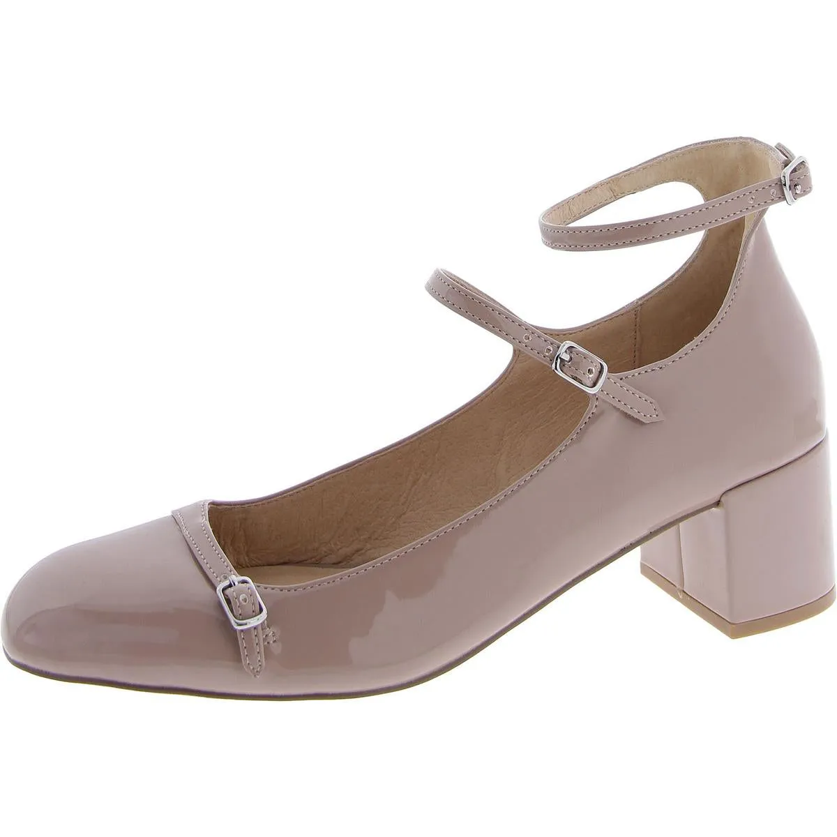 SABRINA Womens Patent Strappy Mary Jane Heels