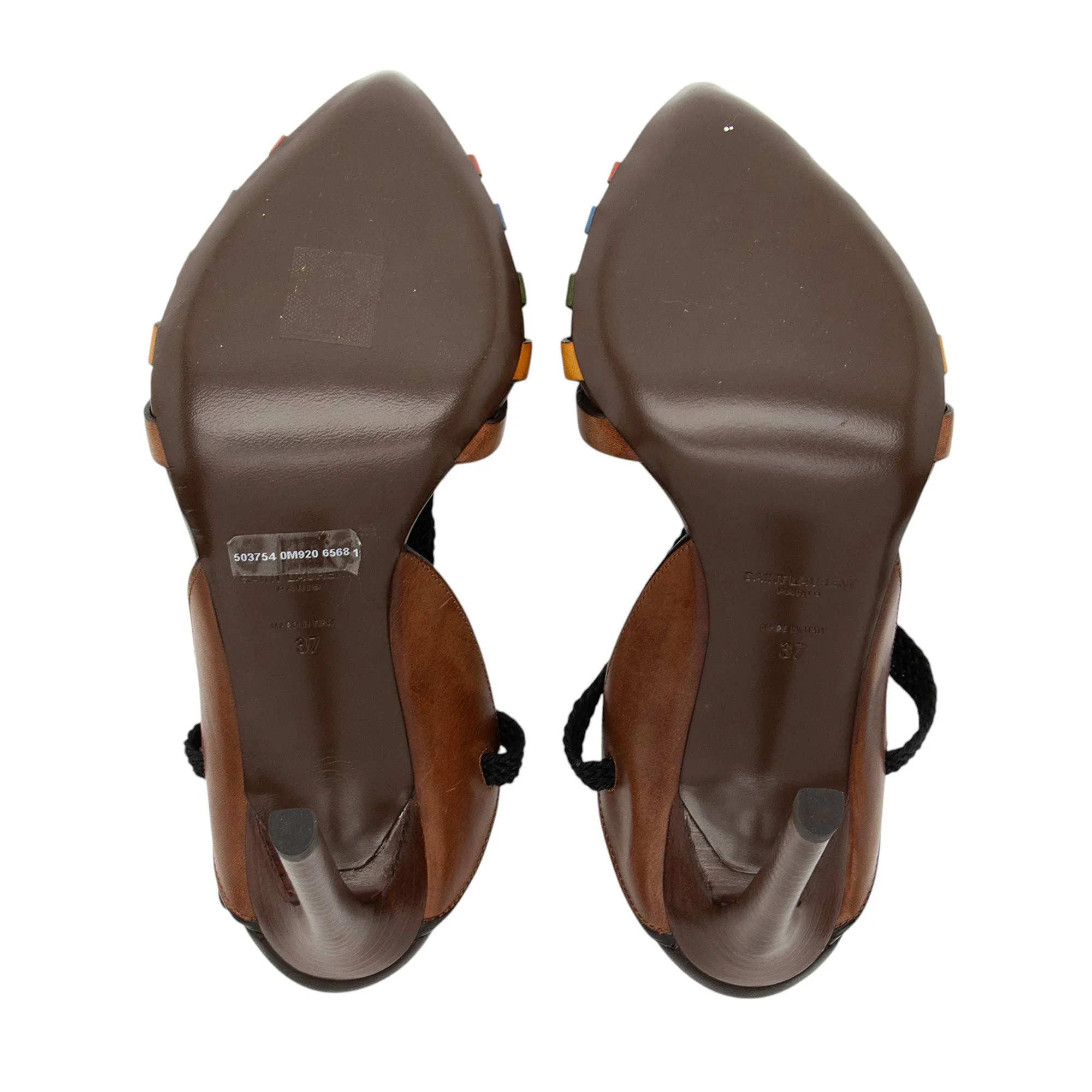 Saint Laurent Calfskin Majorelle Lace Up Pumps