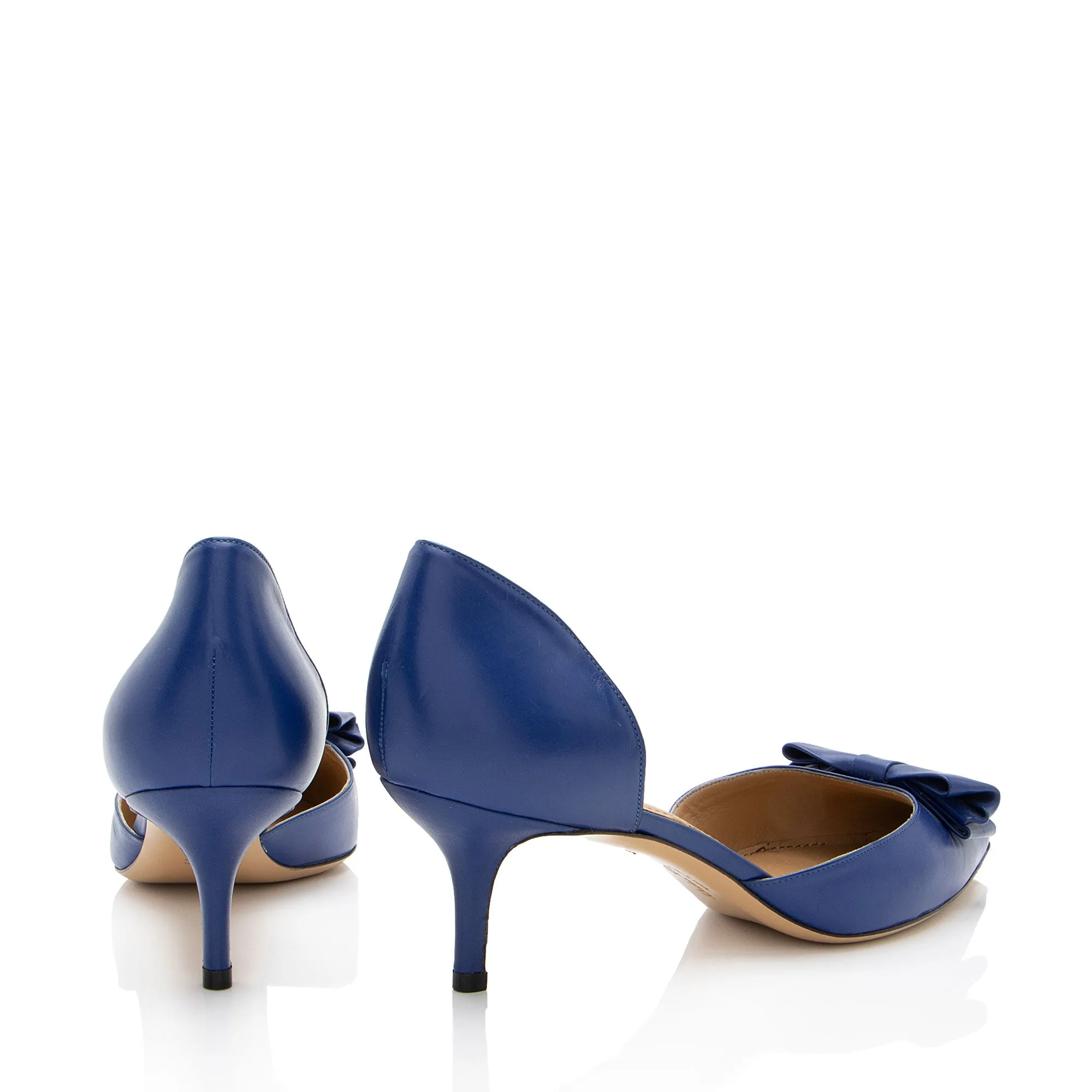 Salvatore Ferragamo Leather Rietta Bow D'Orsay Pumps