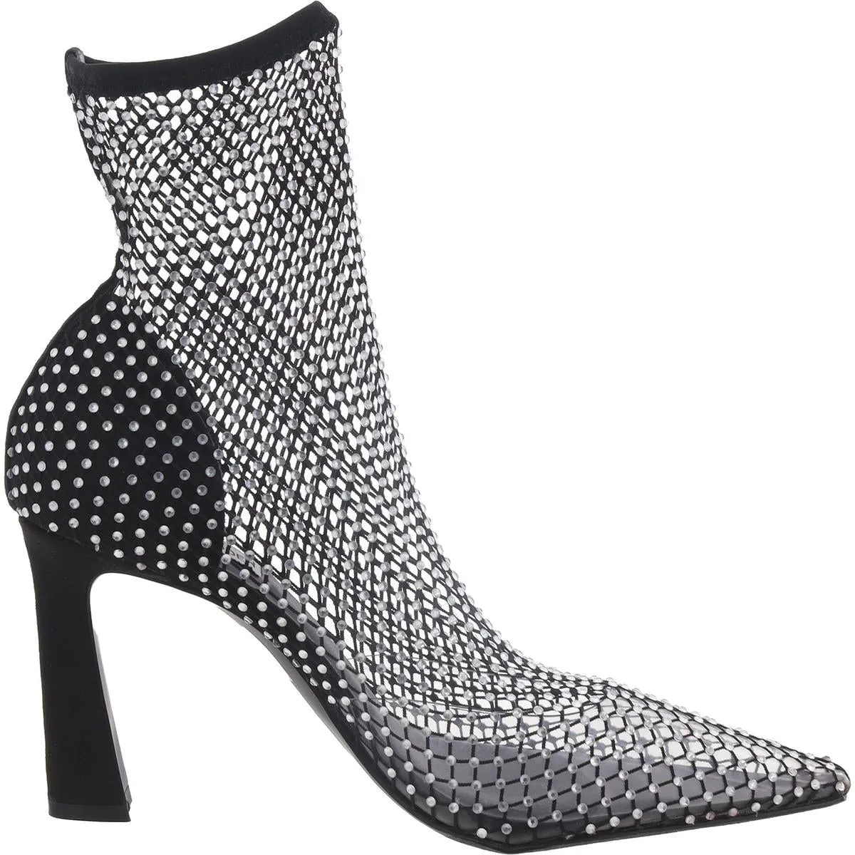 saphina Womens Mesh Rhinestone Wedge Heels