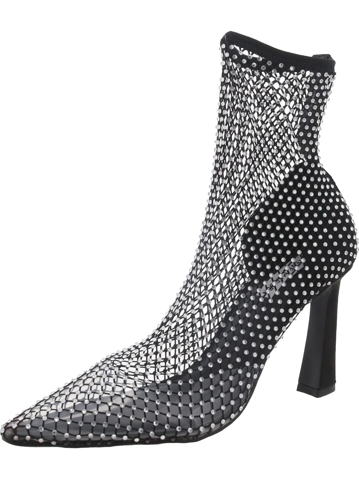 saphina Womens Mesh Rhinestone Wedge Heels