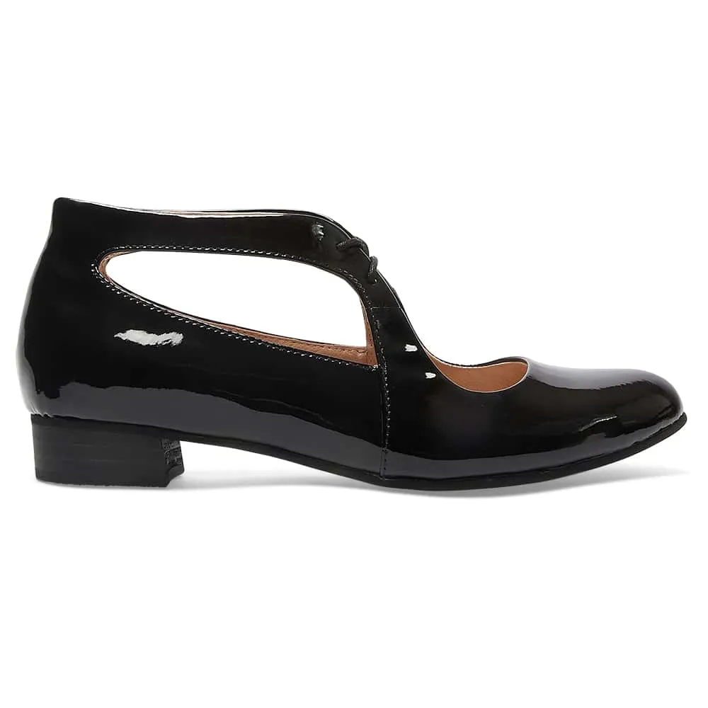 Sasha Heel in Black Patent