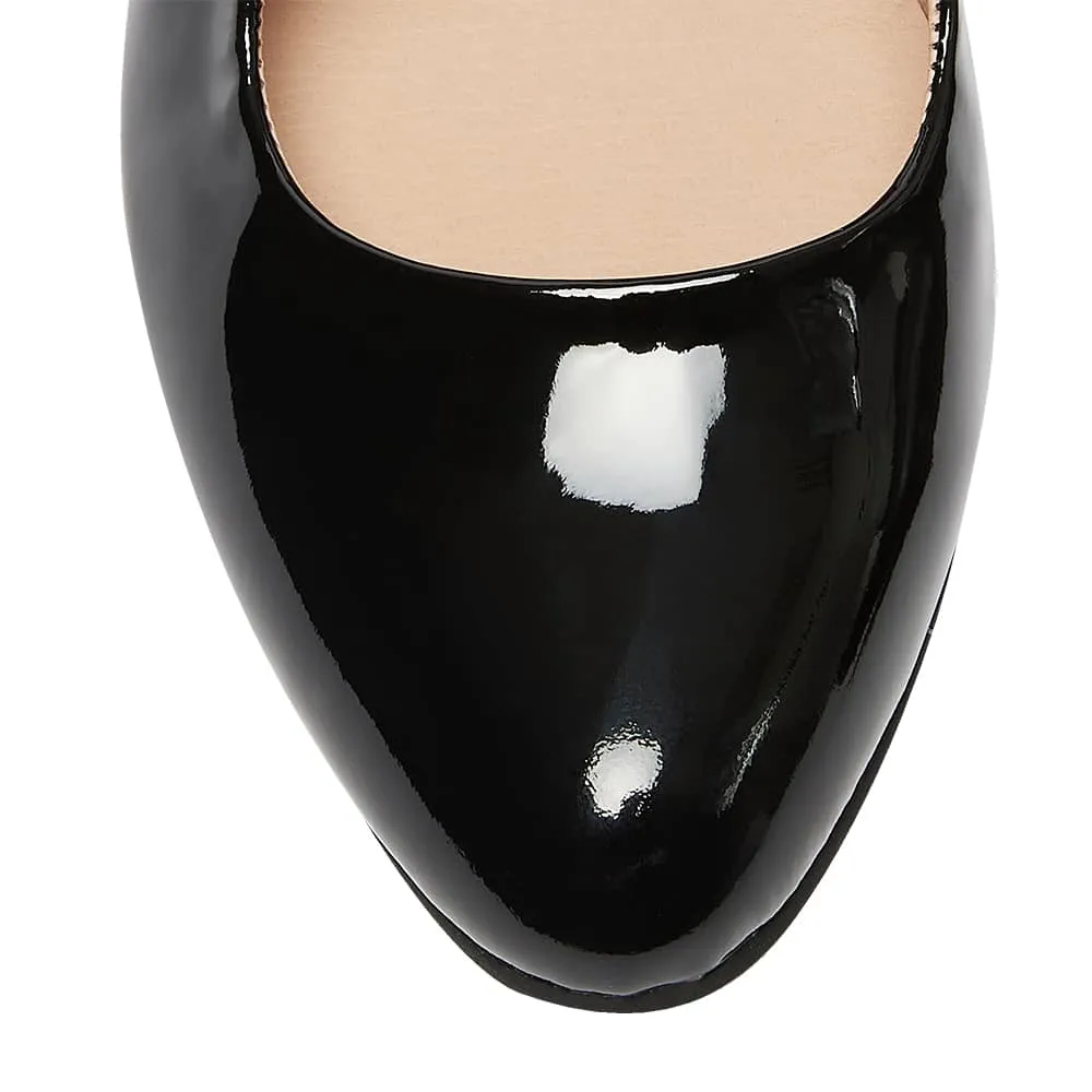 Sasha Heel in Black Patent