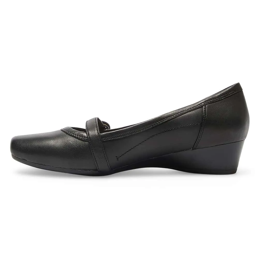 Savoy Heel in Black Leather