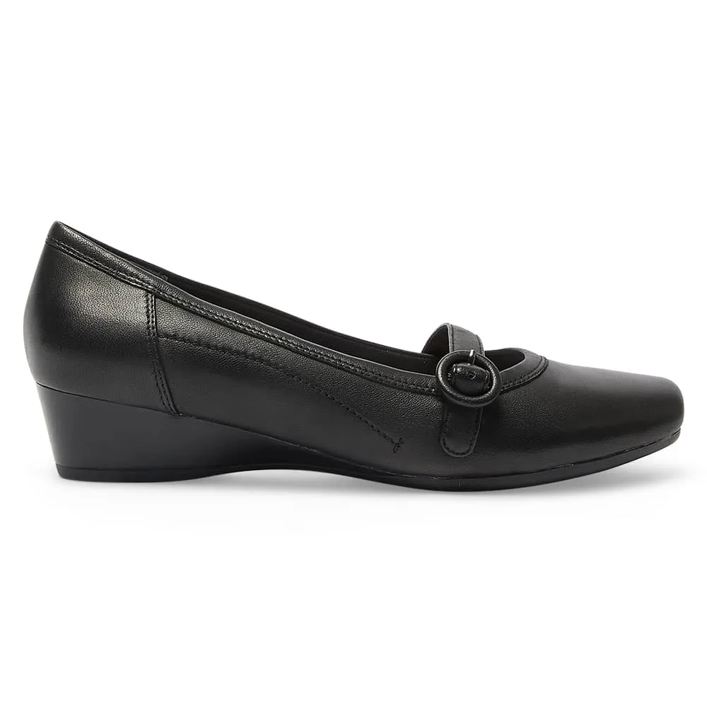 Savoy Heel in Black Leather