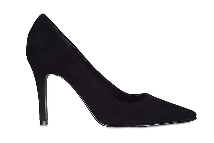 Savoy Heel in Black Suede