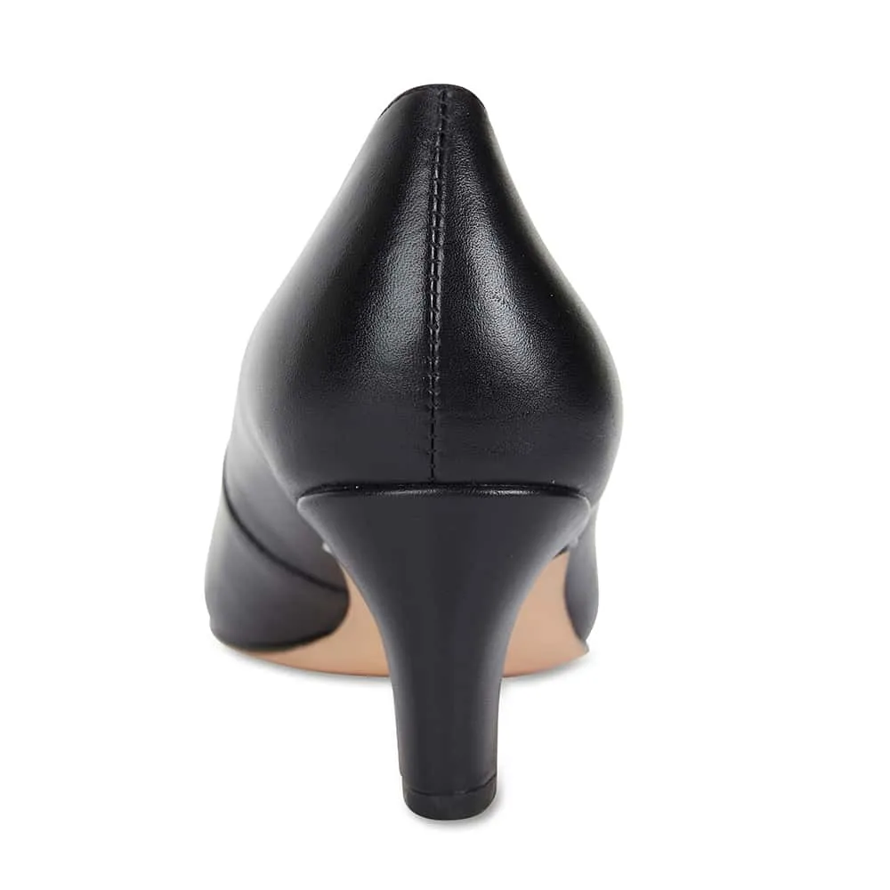 Seduce Heel in Black Leather