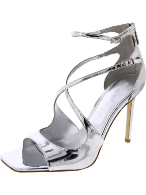 SELLA Womens Faux Leather Square toe Ankle Strap