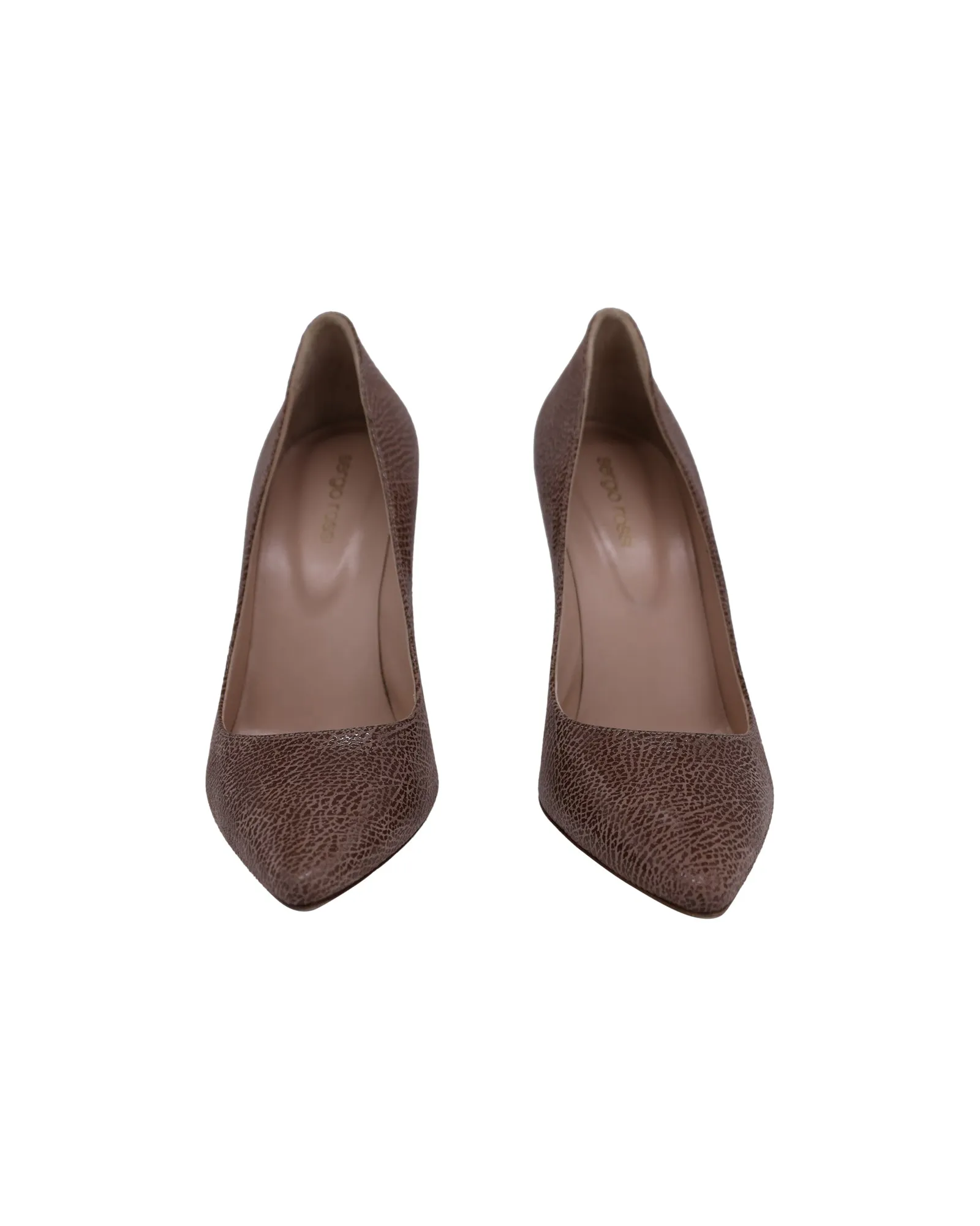 Sergio Rossi Secret 100 Pumps in Brown Leather