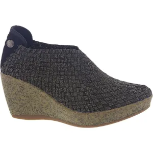 Sexy Womens Woven Metallic Wedge Heels