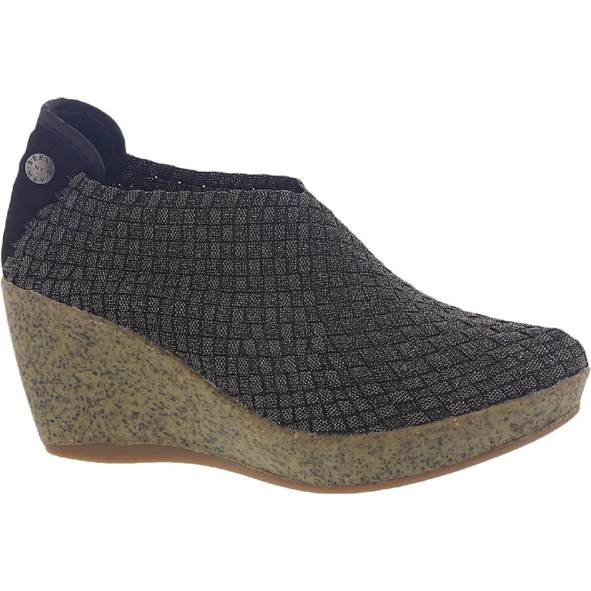 Sexy Womens Woven Metallic Wedge Heels