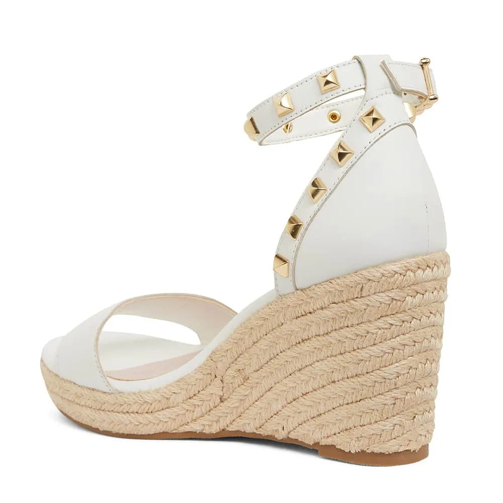 Shadow Espadrille in White Leather