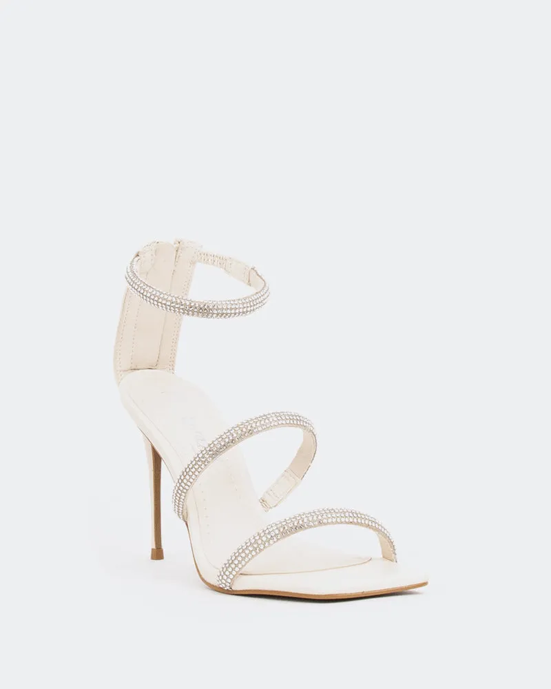 Shamari, Off White Leather/Cuir Blanc Cass