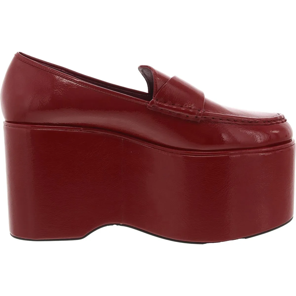 Soaring Womens Solid Faux Leather Platform Heels