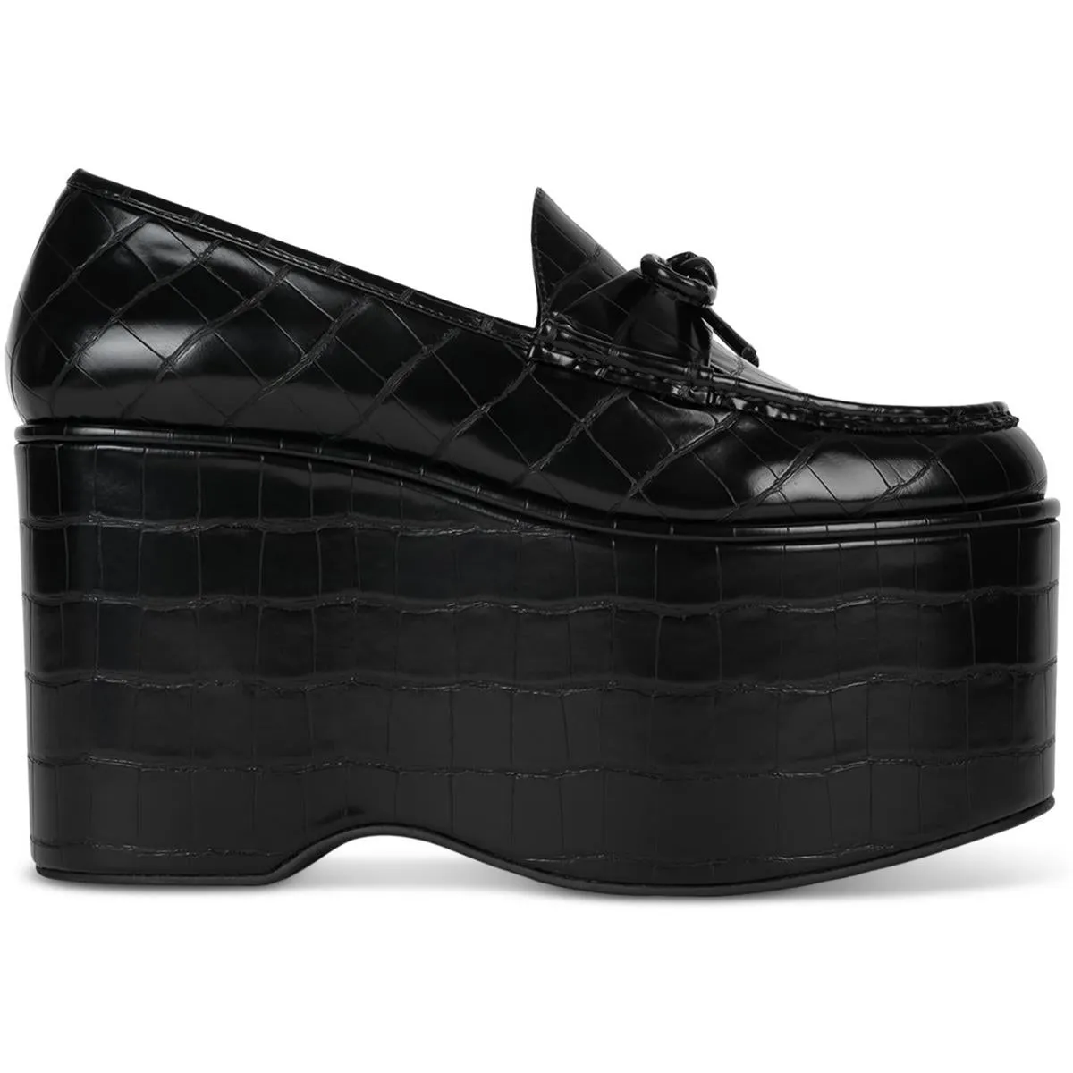 Soaring Womens Solid Faux Leather Platform Heels