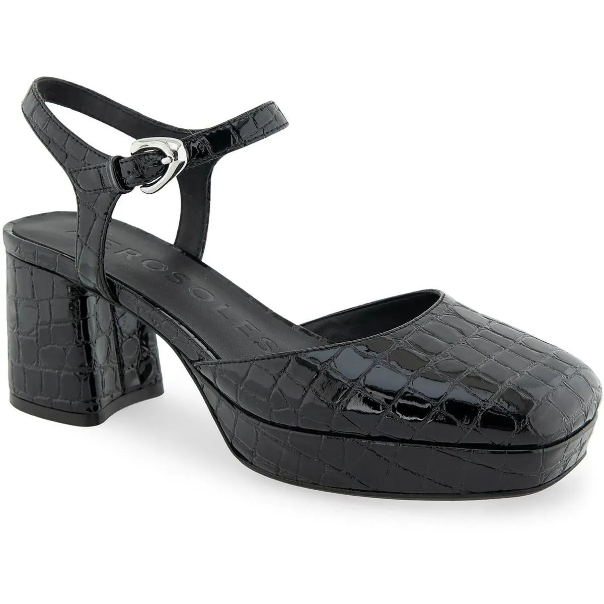 SOIR Womens Adjustable Manmade Block Heels